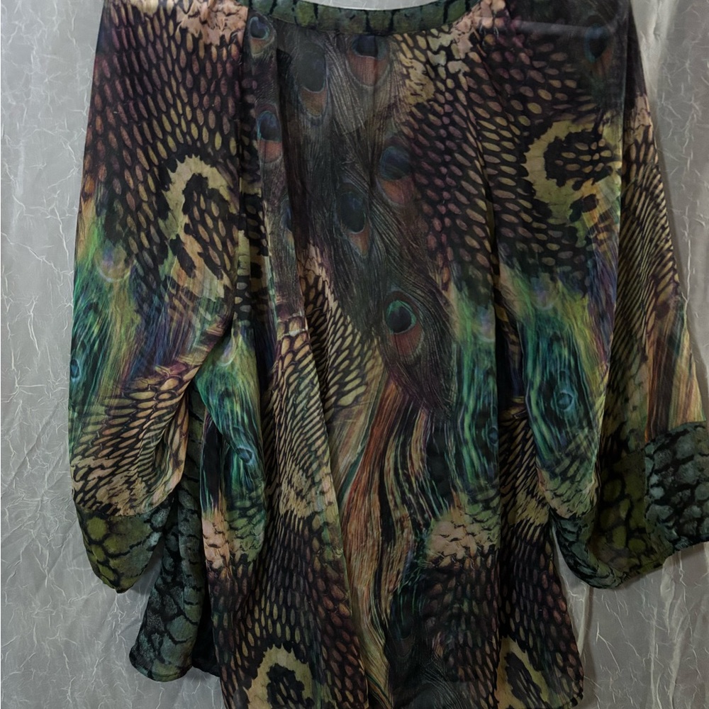 Peacock Print Women's Top